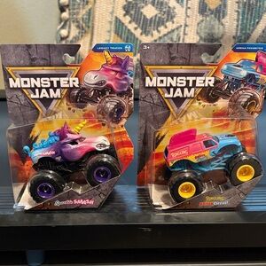 Monster Jam Unicorn and Circus Monster Truck Set